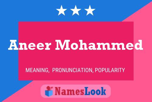 Aneer Mohammed Name Poster