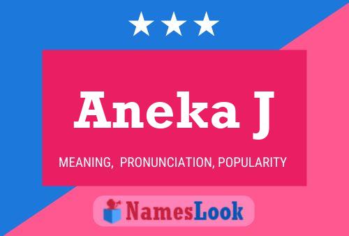 Aneka J Name Poster