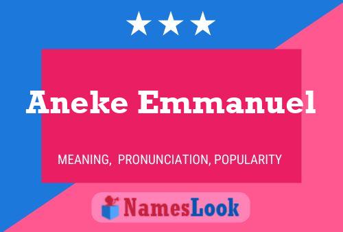 Aneke Emmanuel Name Poster