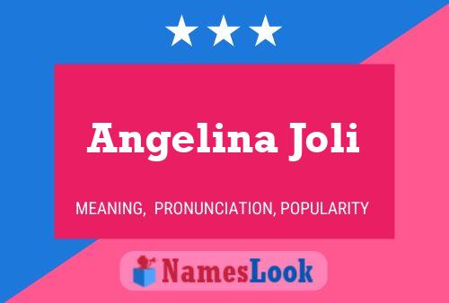 Angelina Joli Name Poster