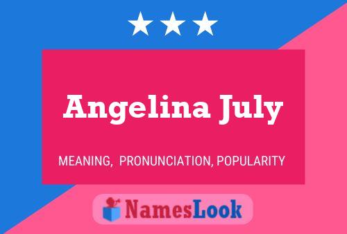 Angelina July Name Poster