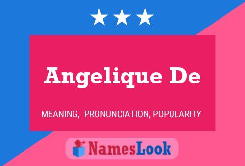 Angelique De Name Poster