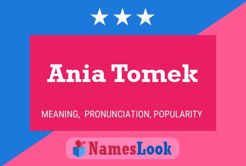 Ania Tomek Name Poster