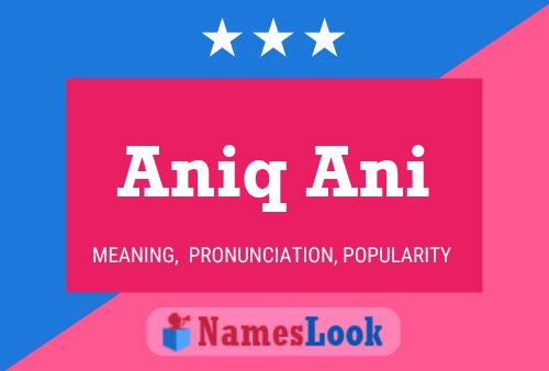 Aniq Ani Name Poster