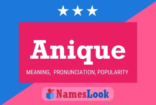 Anique Name Poster