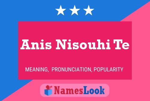 Anis Nisouhi Te Name Poster