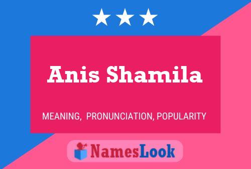 Anis Shamila Name Poster