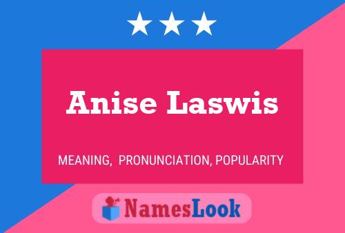 Anise Laswis Name Poster