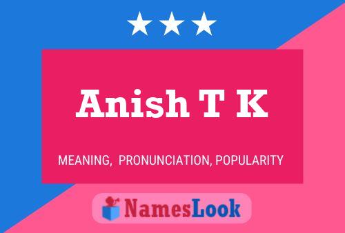 Anish T K Name Poster