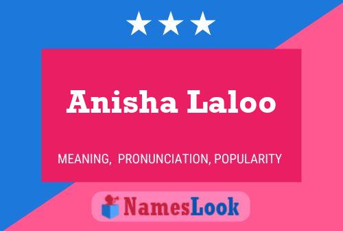 Anisha Laloo Name Poster