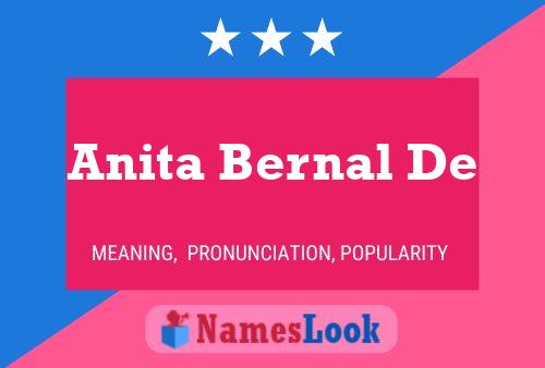 Anita Bernal De Name Poster