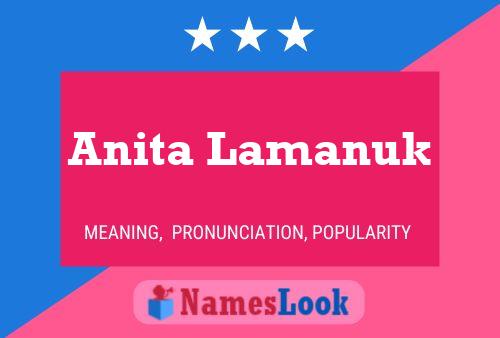 Anita Lamanuk Name Poster