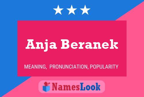 Anja Beranek Name Poster