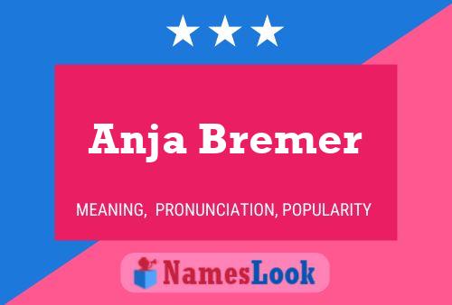 Anja Bremer Name Poster