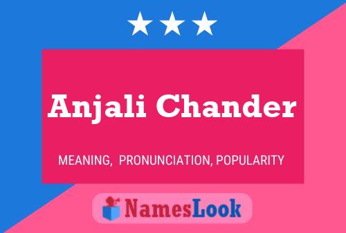 Anjali Chander Name Poster