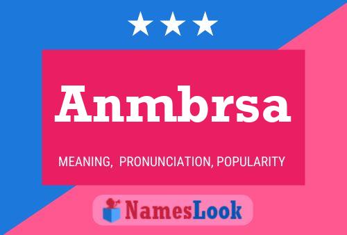 Anmbrsa Name Poster