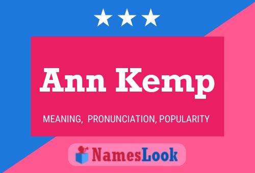 Ann Kemp Name Poster