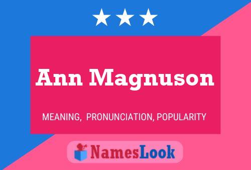 Ann Magnuson Name Poster