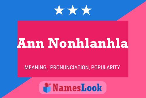 Ann Nonhlanhla Name Poster