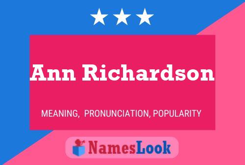 Ann Richardson Name Poster