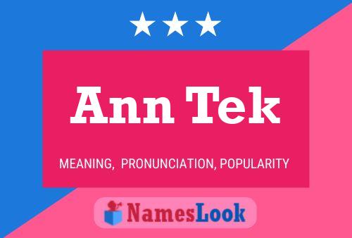 Ann Tek Name Poster