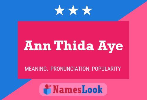 Ann Thida Aye Name Poster