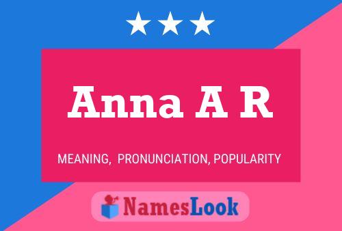 Anna A R Name Poster