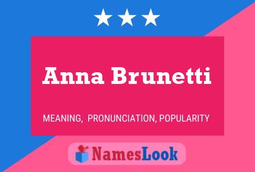 Anna Brunetti Name Poster