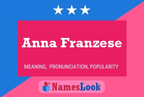 Anna Franzese Name Poster