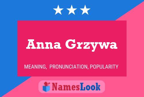 Anna Grzywa Name Poster