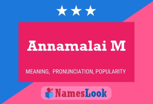 Annamalai M Name Poster