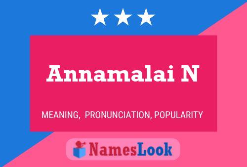 Annamalai N Name Poster