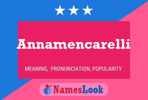 Annamencarelli Name Poster