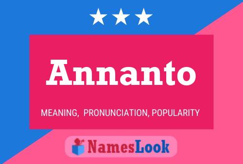 Annanto Name Poster