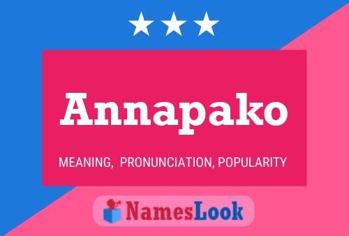 Annapako Name Poster