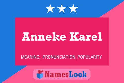 Anneke Karel Name Poster