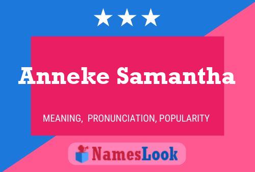 Anneke Samantha Name Poster