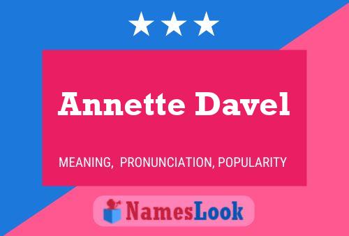 Annette Davel Name Poster