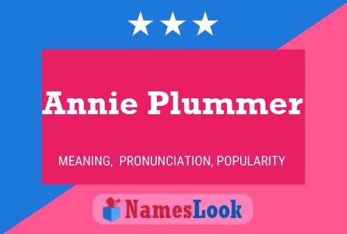 Annie Plummer Name Poster