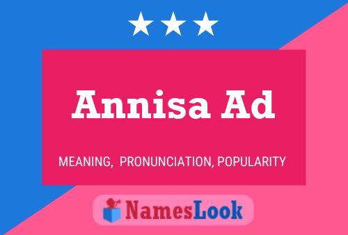 Annisa Ad Name Poster