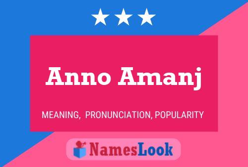 Anno Amanj Name Poster