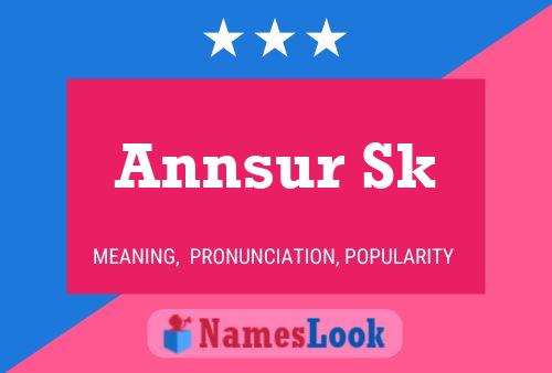 Annsur Sk Name Poster