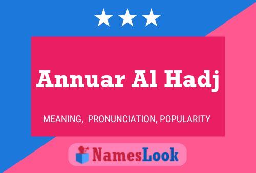 Annuar Al Hadj Name Poster