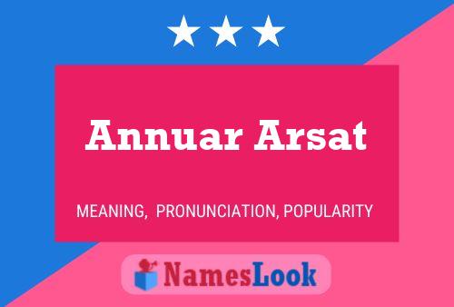 Annuar Arsat Name Poster