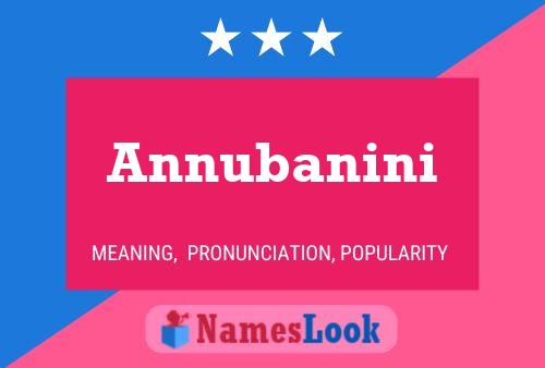 Annubanini Name Poster