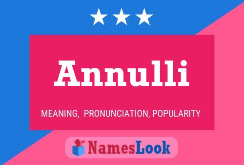 Annulli Name Poster