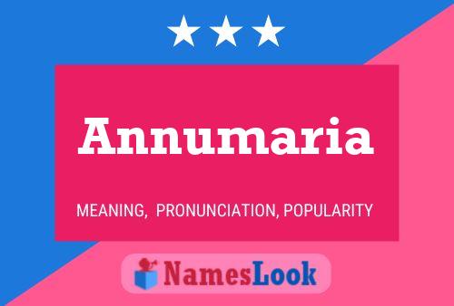 Annumaria Name Poster