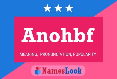 Anohbf Name Poster