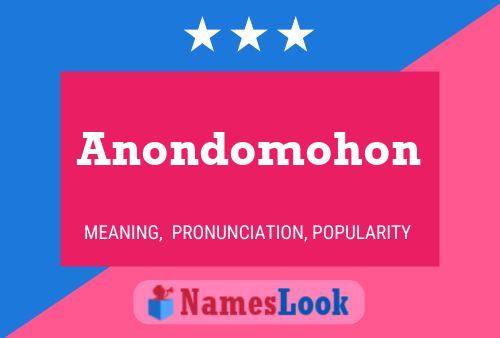 Anondomohon Name Poster