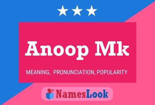 Anoop Mk Name Poster